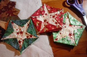 Another Hatchett Job, photo by Jan Hatchett, Christmas ornaments, frugal life, frugal gifts, frugal holidays, star ornaments, diy ornaments, hand sewing